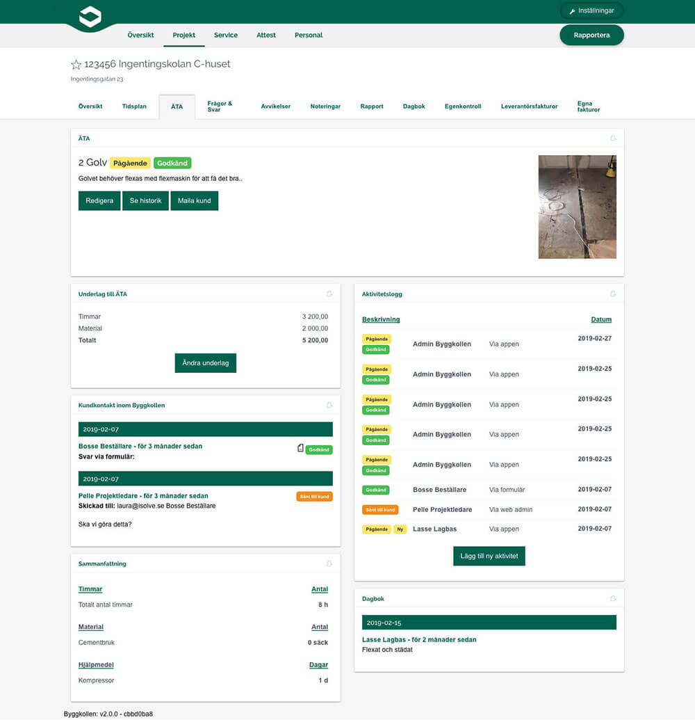 Byggkollen projektportal